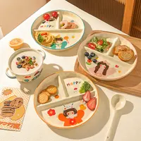 【摩登主妇】一家三口儿童餐盘分格盘人早餐盘分格减脂盘儿童节礼物
