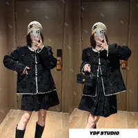 YDFSTUDIO小众【璀璨女王】欧货高品重工亮片拼接小香设计时尚外套