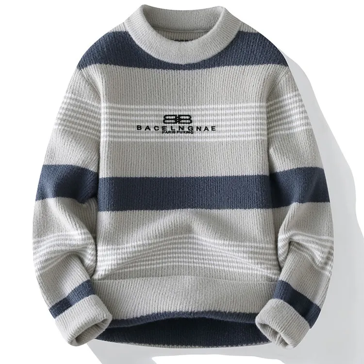 秋冬季中学生加厚毛衣男青少年韩版内搭针织衫百搭大童保暖毛线衣