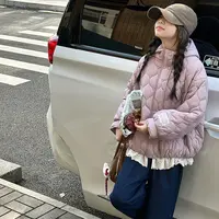 【Maila童装】女童韩系纯色行线棉服冬季洋气女孩加厚棉衣保暖外套