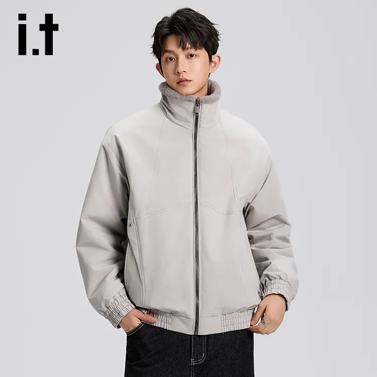 IT.FIVECM男士冬季新款(座山雕双面穿）重磅加绒加厚保暖上衣外套