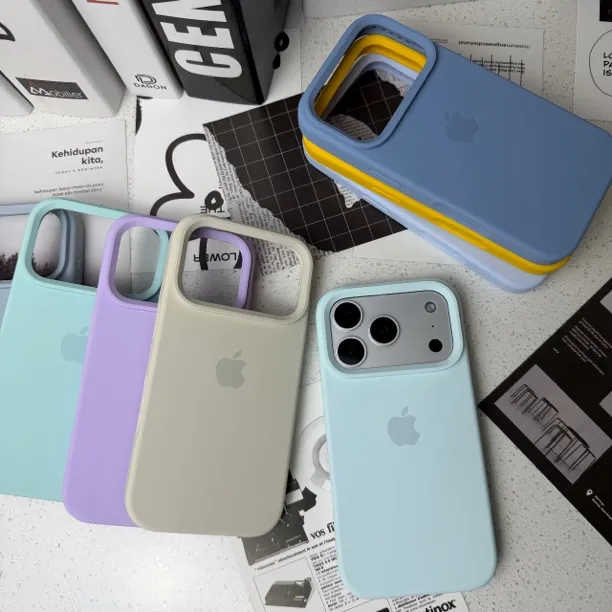 【高级简约感】液态硅胶大孔适用苹果17pro系列防摔手机壳 现货现发