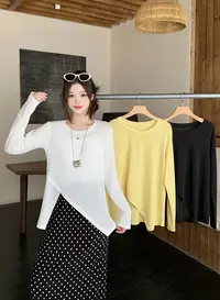 2025夏装新款胖mm大码女设计感轻薄长袖T恤半身裙套装