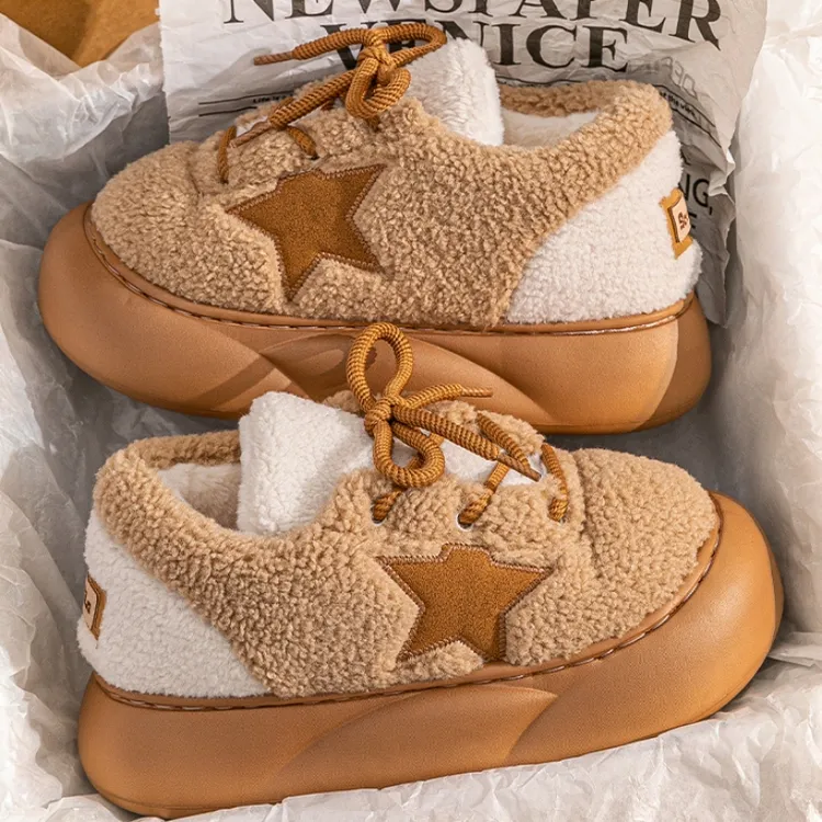棉拖鞋包跟女士冬季2025新款防滑厚底加绒加厚保暖外穿棉鞋子女款