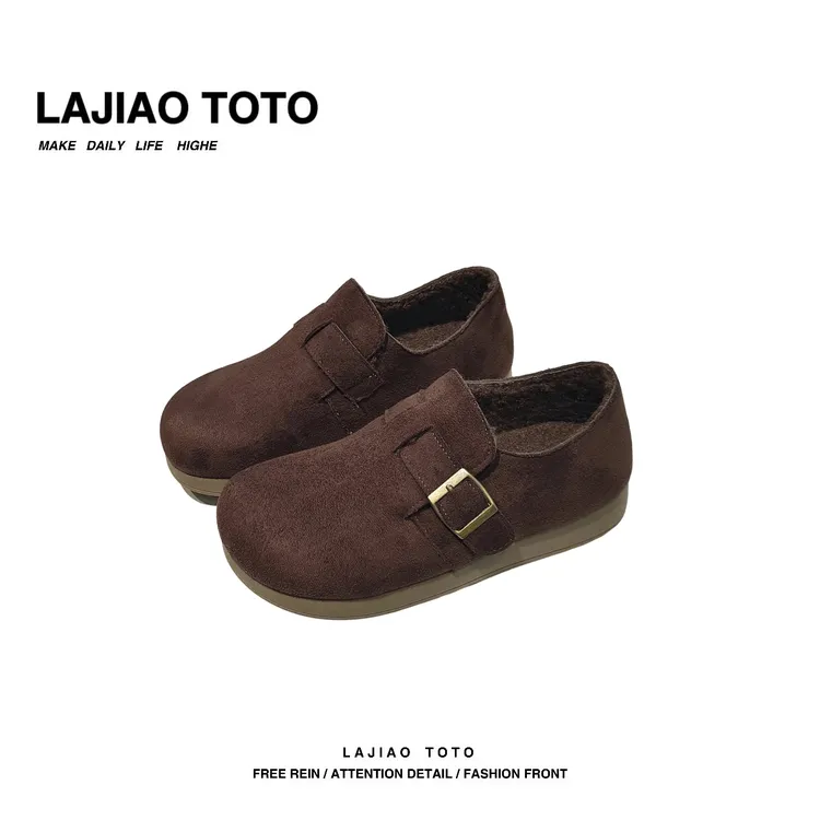 LAJIAO TOTO【暖绒鞋】百搭休闲小众休闲韩版女士休闲鞋#1095