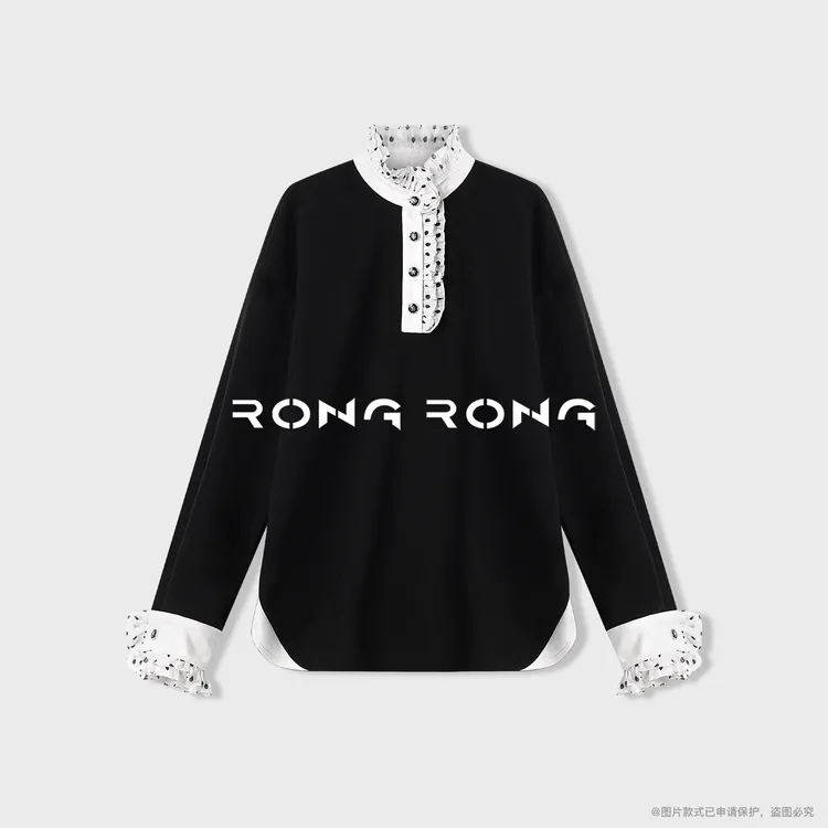 溶溶S【云漫画客】RONGRONG 莫代尔法式内里银狐绒加绒卫衣2504K805