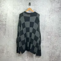 全新未使用 Balenciaga/巴黎世家 棋盘格 拼色针织衫 s码 #2459