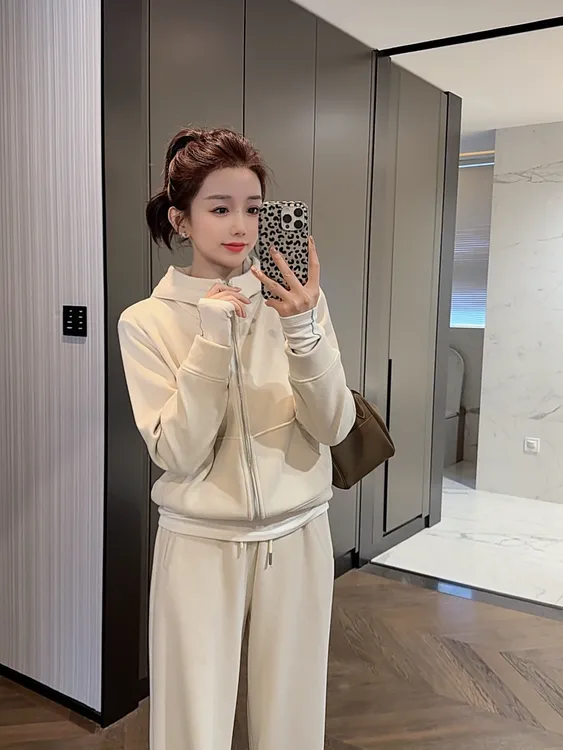 【大静静】“香草套装”极简随性松弛感加绒加厚卫衣套装