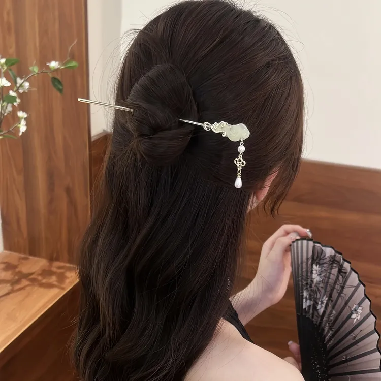 如意祥云汉服马面裙发簪高级感流苏步摇新中式古风盘簪子