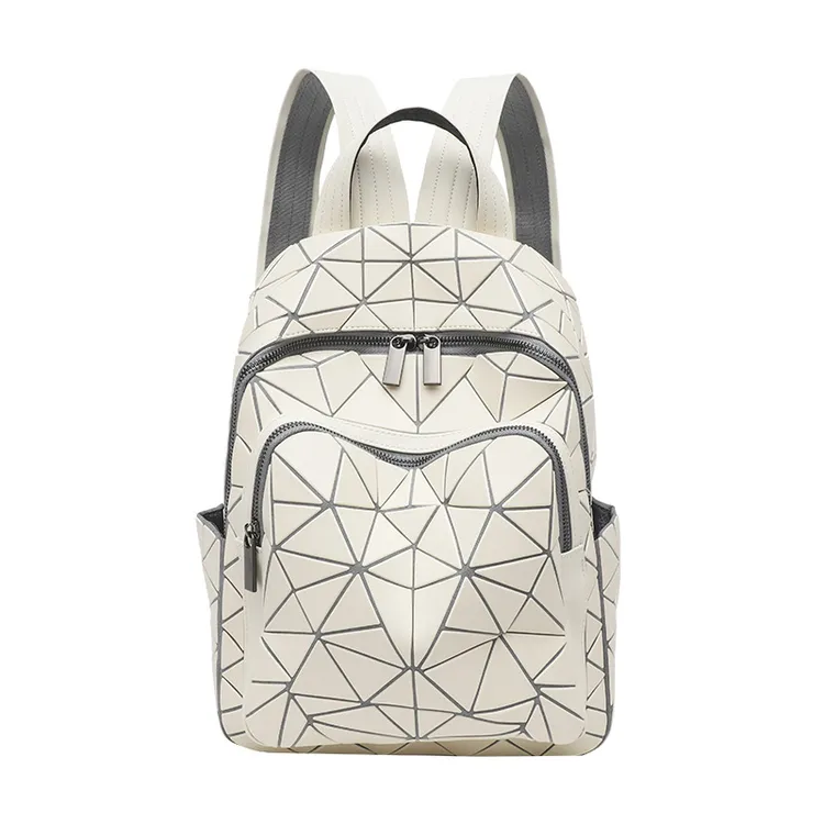菱格几何双肩包2025新款日式女士时尚背包旅行三角片多用包包批发