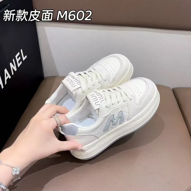 女士注塑鞋休闲鞋运动鞋厚底休闲板鞋小白鞋M602