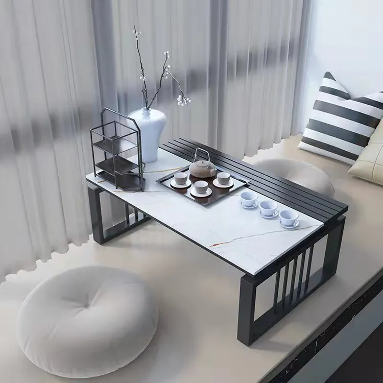 飘窗阳台小茶几大理石轻奢岩板日式榻榻米矮桌现代简约茶桌电脑桌