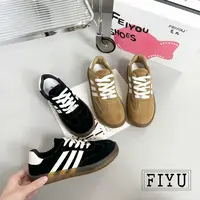 F250306平跟真皮反绒德训鞋时尚休闲鞋潮流风