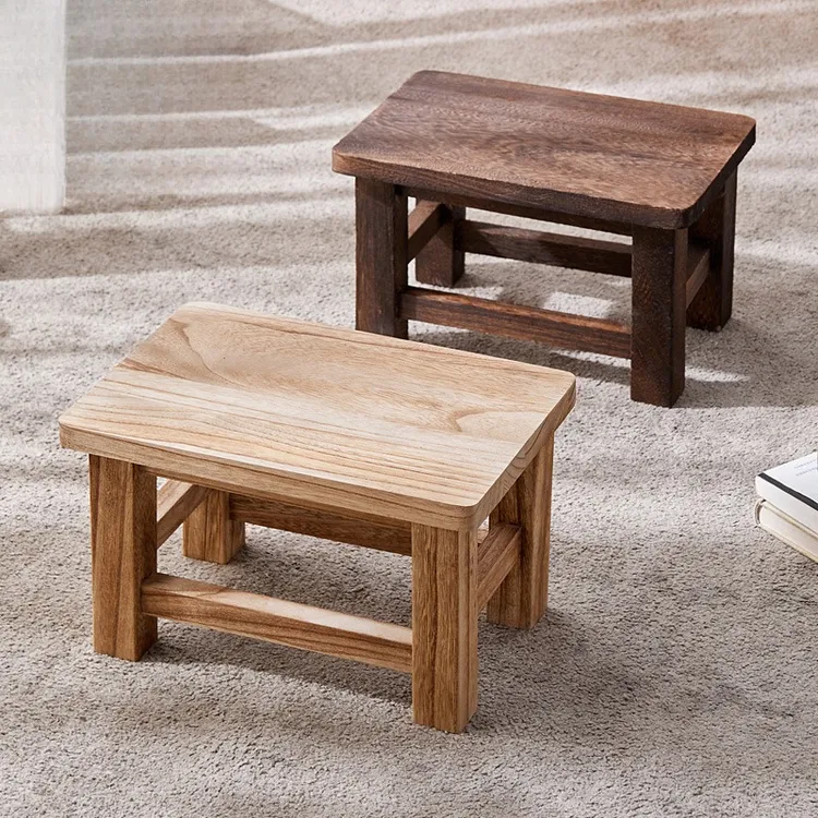 新款全实木小凳子家用成人复古换鞋凳茶几凳儿童小板凳客厅门矮凳