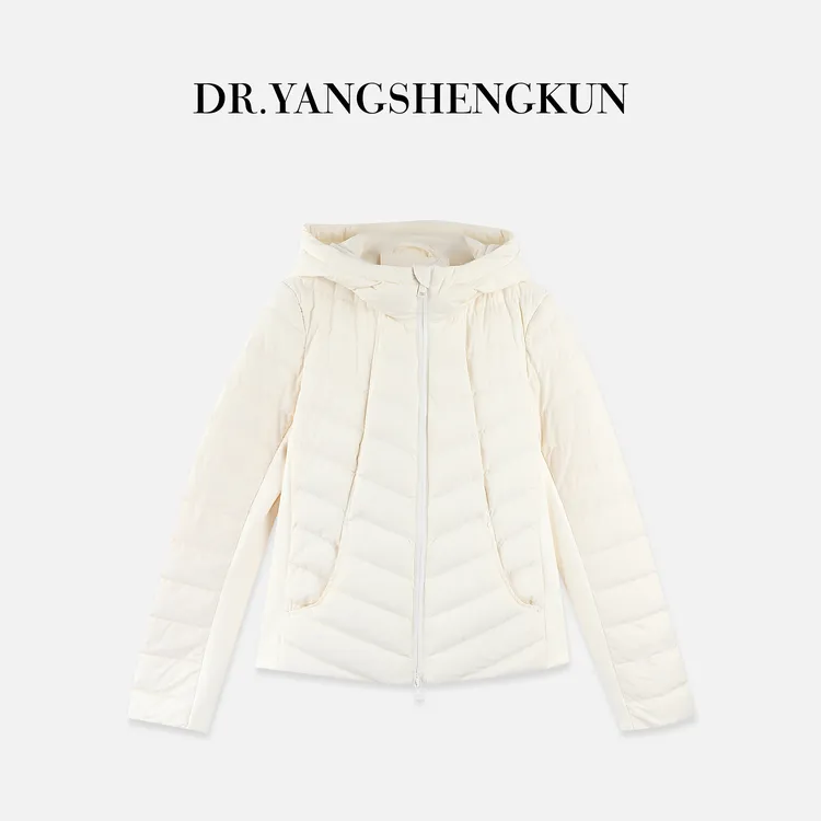 杨圣坤2025新品90鹅绒休闲百搭薄款连帽羽绒服外套TR2592514