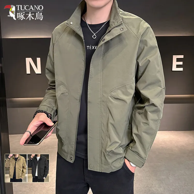 TUCANO/啄木鳥时尚帅气简约立领夹克男秋冬加棉百搭外套休闲上衣