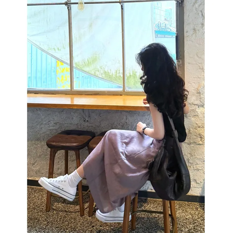 2025夏季新款韩系穿搭polo领针织短袖上衣百搭半身裙两件套装时尚