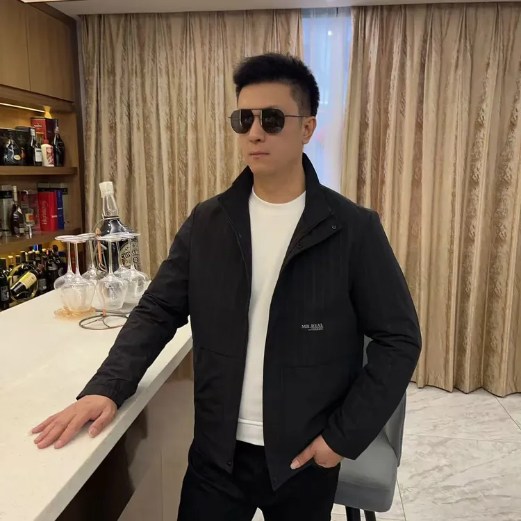 【加薄棉】2025秋冬男士新款潮流外套轻奢欧货休闲薄棉夹克022