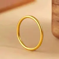 【国潮】足金999 古法素圈戒指0.99 19圈口