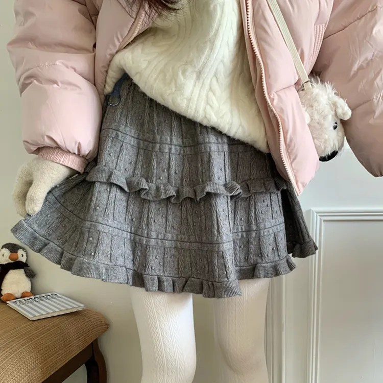 孕妇半身裙女秋冬季新款高腰显瘦小个子针织蛋糕裙百搭a字短裙子