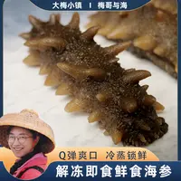 冷蒸工艺速冻解冻即食营养辽刺参鲜食海参一包500g8头左右紧实Q弹