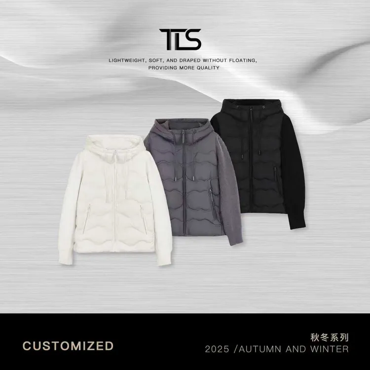 TT【欧包】90白鸭绒3D球形针织3A级纱线连帽羽绒服外套Y5041