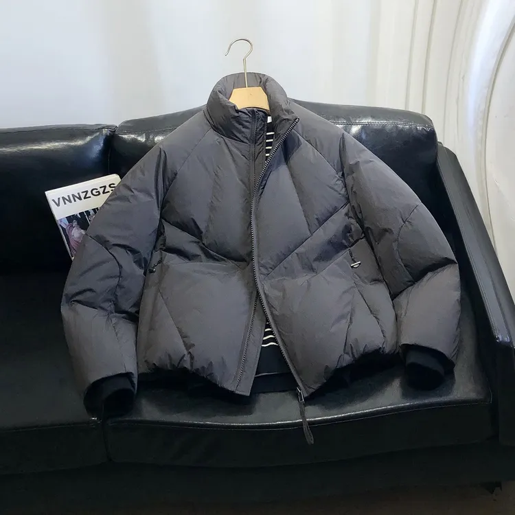 冬高克重羽绒服男士90白鸭绒冬季加厚外套保暖防风抗寒青年面包服