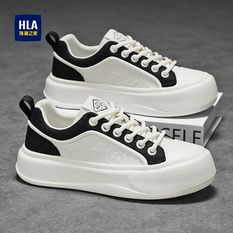 HLA/海澜之家男鞋秋季新款百搭时尚休闲鞋潮流厚底男士低帮板鞋