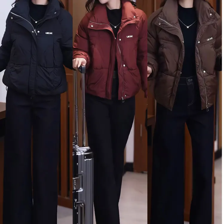 2025冬季新款时尚立领棉服女短款洋气减龄显瘦加厚棉衣外套X26款