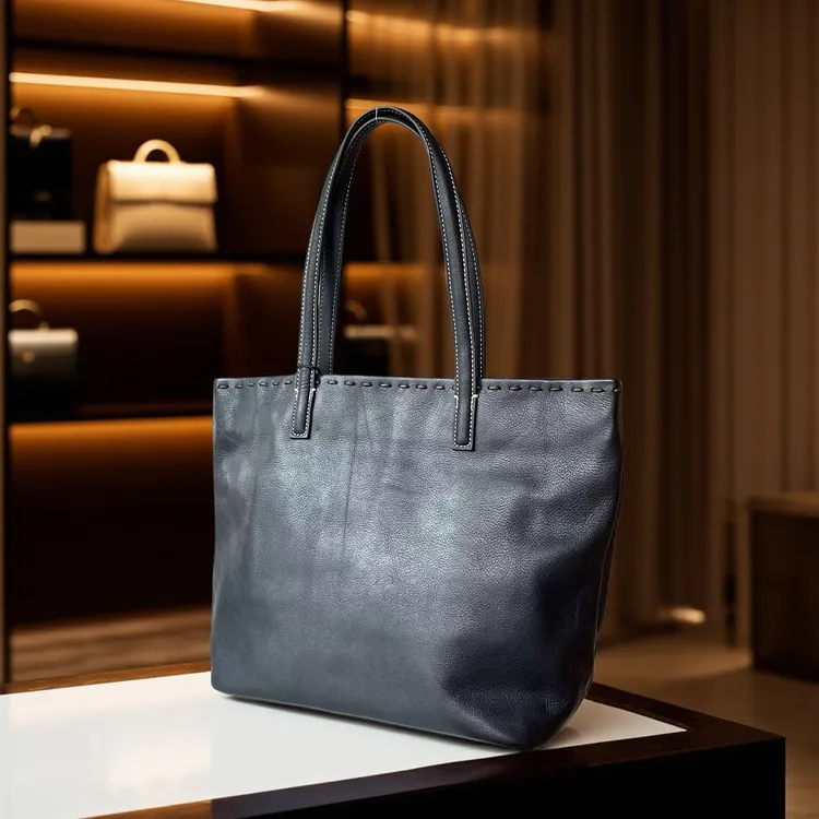 真皮单肩托特包时尚休闲头层牛皮职业通勤女包简约轻奢大气女士包