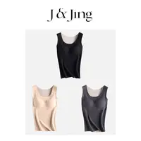 J&Jing-「我是新款~腈纶背心」-女款！秋冬带胸垫保暖舒适背心A12102