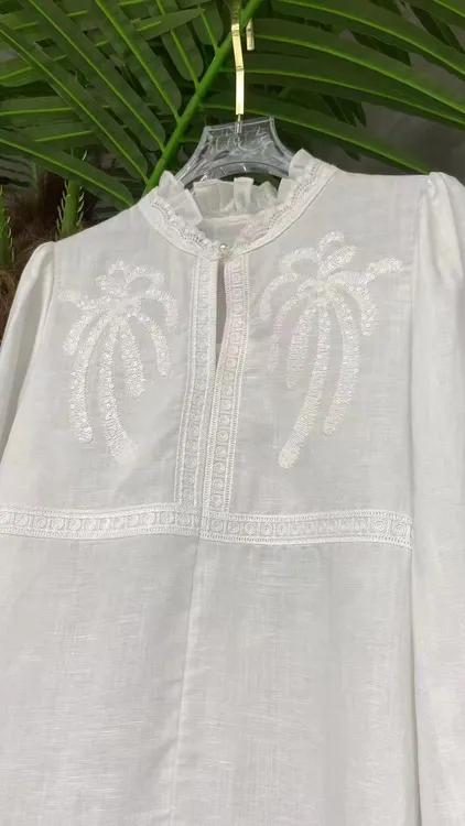 深圳南油原创亚麻防晒套头衬衫