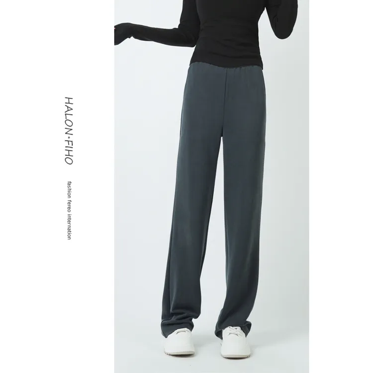 【杨总推荐】2026春季 铜氨丝莫代尔空气层 软糯垂顺窄版直筒裤女