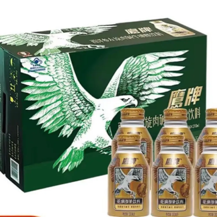 鹰牌花旗参茶西洋参饮料310ml含左旋肉碱牛磺酸熬夜加班饮品鹰牌