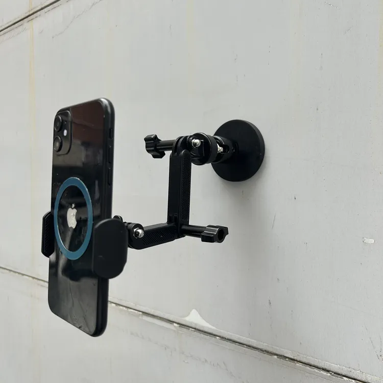 磁铁金属豌豆夹手机架360旋转适用于健身房户外直播自拍录制懒人