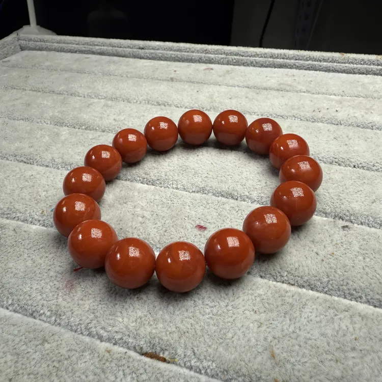 南红玛瑙手串，13尺寸，
