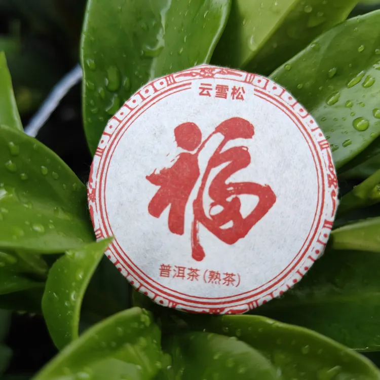 巴达山熟茶小饼茶福饼高山森林熟茶
