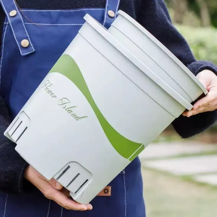 升级加厚二代1.5加仑白色青山盆塑料花盆控根加仑盆园艺发4个