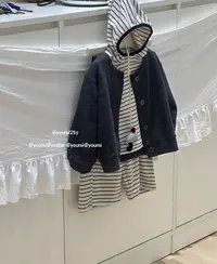 【K4】甜久yumi连帽条纹三件套35808 童装