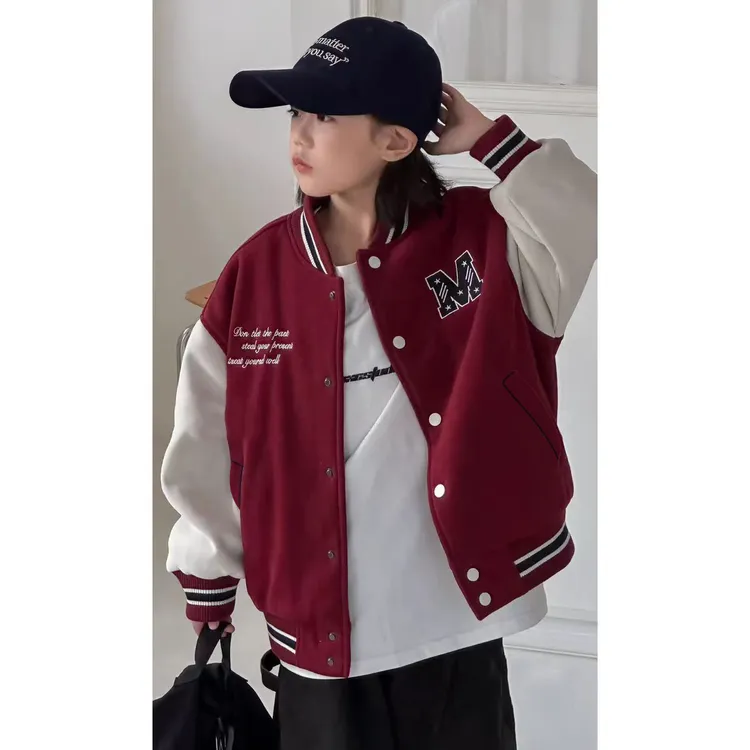 冬季加厚棉衣男童女童韩版外套运动上衣休闲时尚棒球服棉衣棉袄