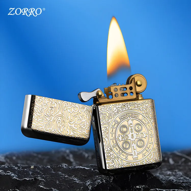 ZORRO Z790康斯坦丁镀镍精雕佐罗男女生创意个性打火机礼物三代
