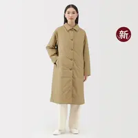 无印良品 MUJI 女式 蓬松棉服 立领大衣 秋冬季外套女款冬装