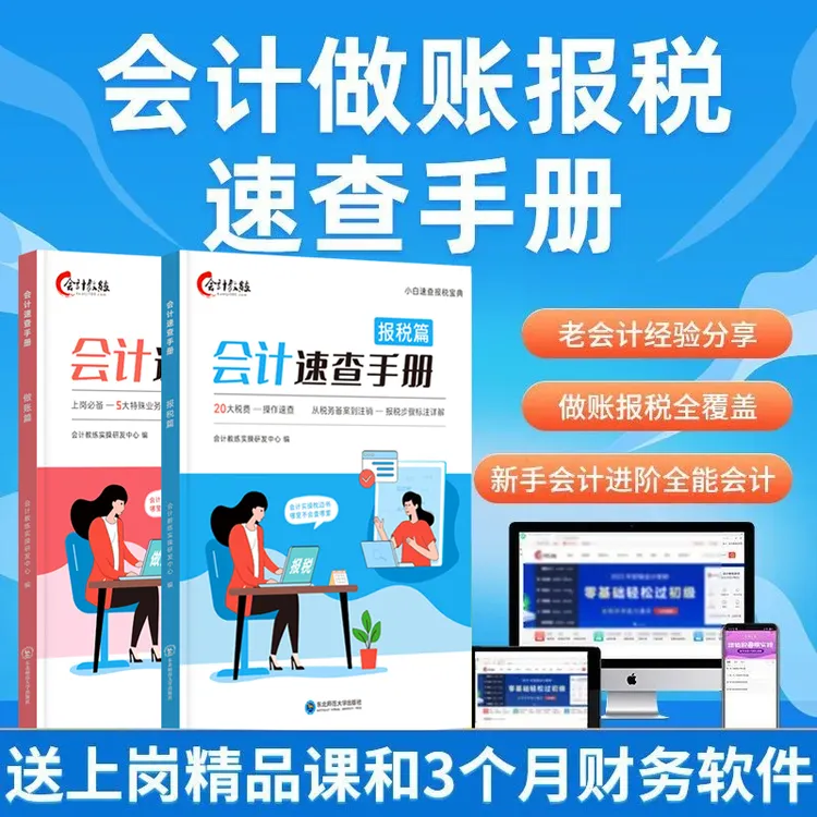 会计做账报税速查手册全数电子发票教程实训零基础学会计实操教练