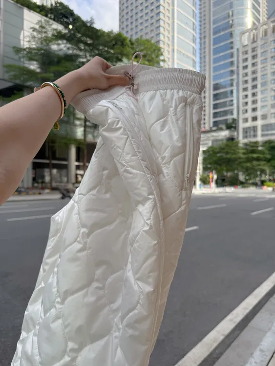 【LUXINIUYA】云朵系列 新款菱格夹棉加厚收口卫裤#QDK386