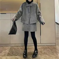 Y1508#新款时尚漂亮2025秋季新款大码时尚休闲温柔气质小香风套装