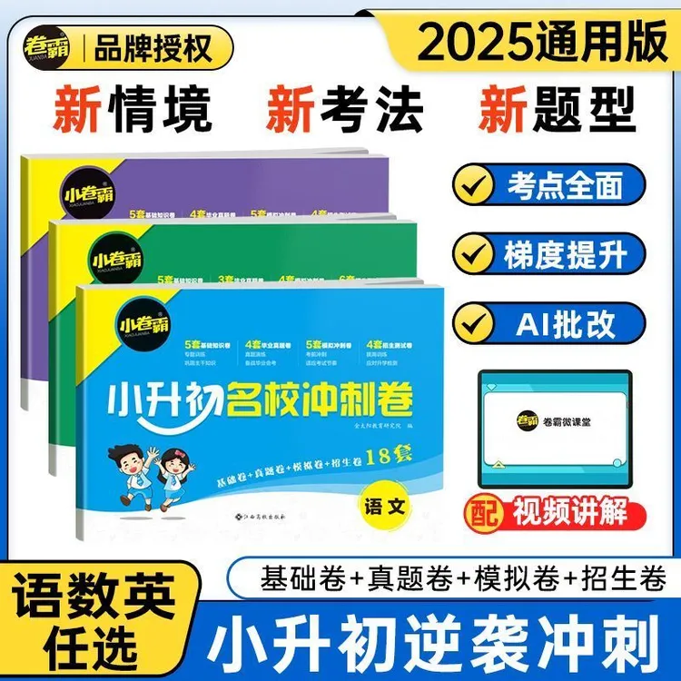 金太阳小升初名校冲刺卷六年级升初一考试语数英模拟试卷总复习