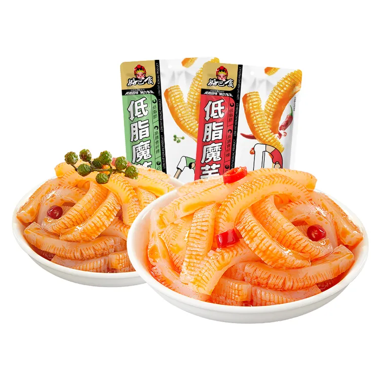 【到期时间9月底】好巴食低脂魔芋酸菜味解馋休闲零食145g