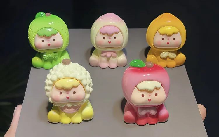 新配色水果崽崽创意可爱办公桌面及车载中控台摆件