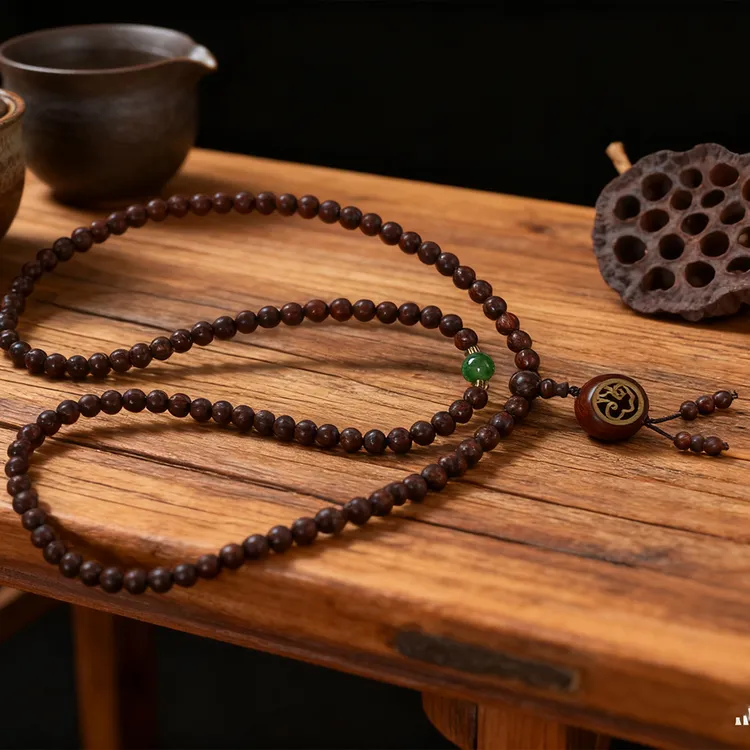 小叶紫檀5mm*108颗 镂空祥云