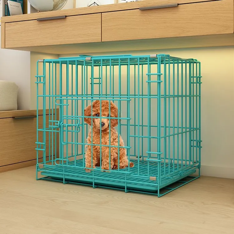 L狗笼子小型犬猫笼子宠物笼子大型犬带厕所家用室内中型犬猫狗别